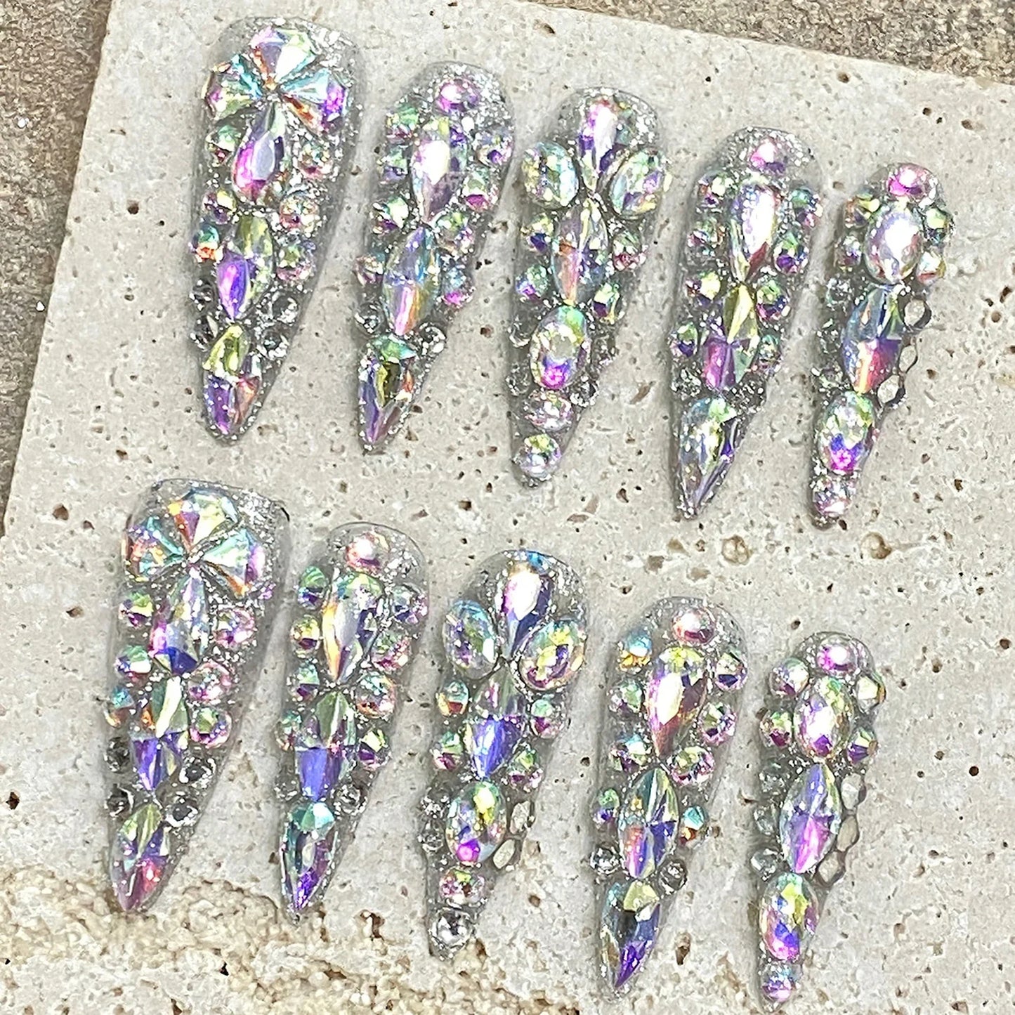Luxury Handmade Press On Stiletto Nails-0