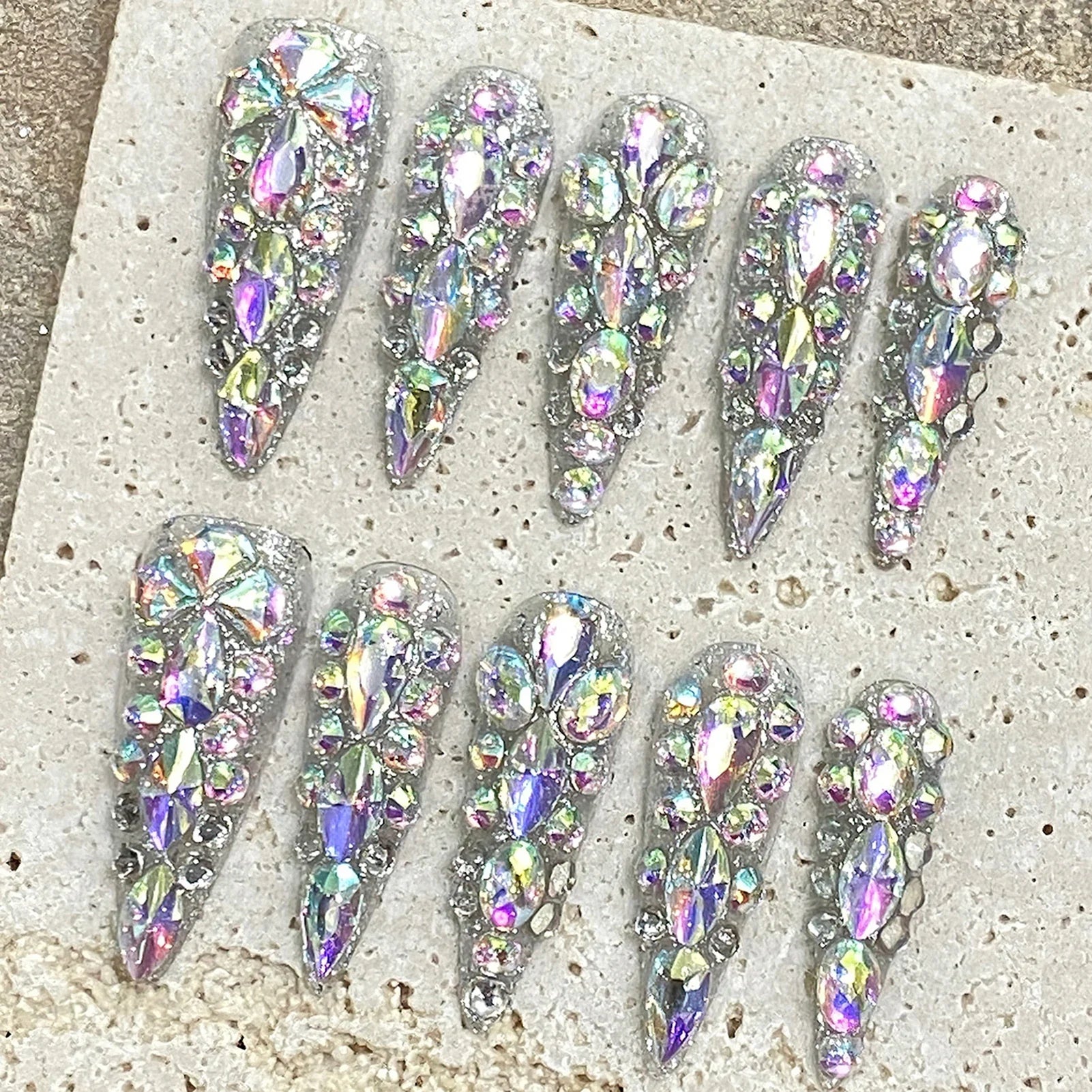 Luxury Handmade Press On Stiletto Nails-0