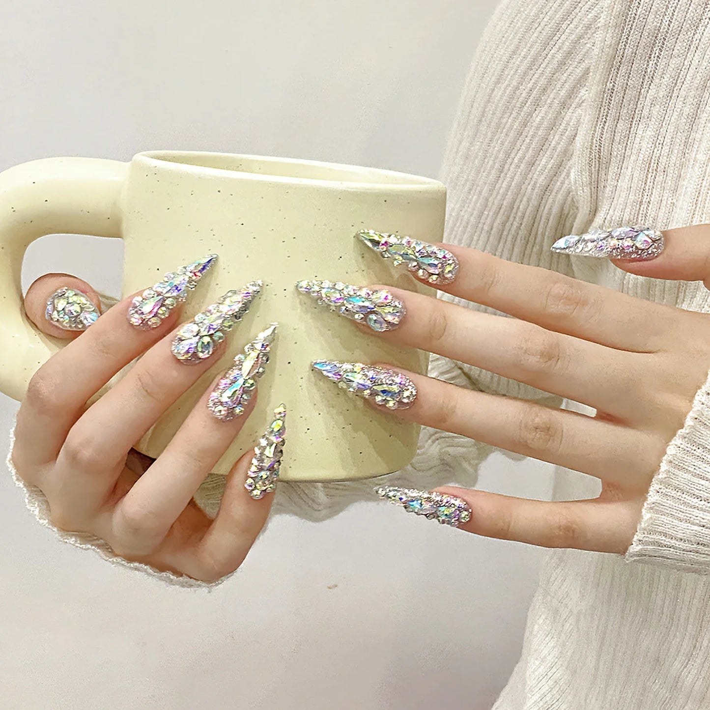Luxury Handmade Press On Stiletto Nails-2
