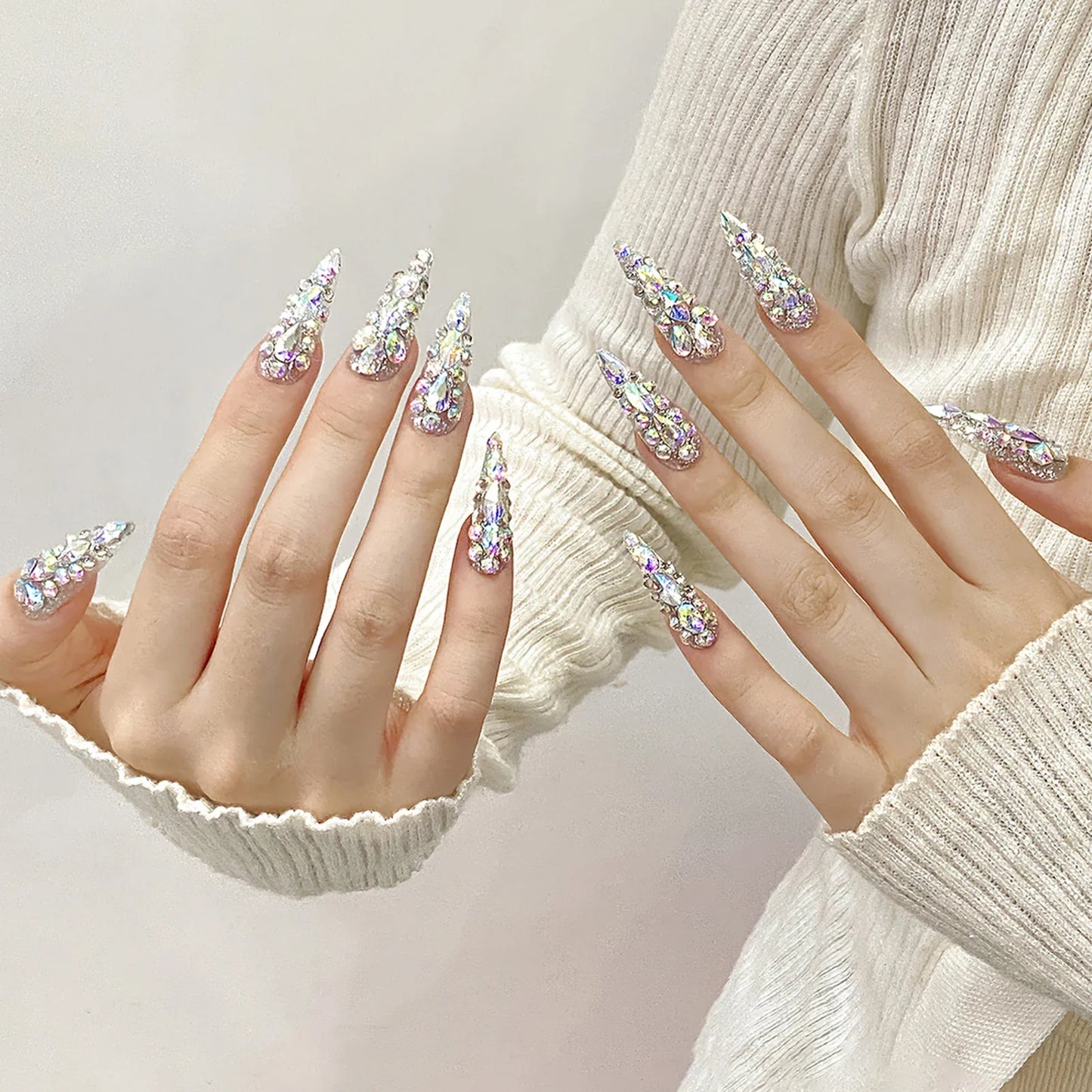 Luxury Handmade Press On Stiletto Nails-3