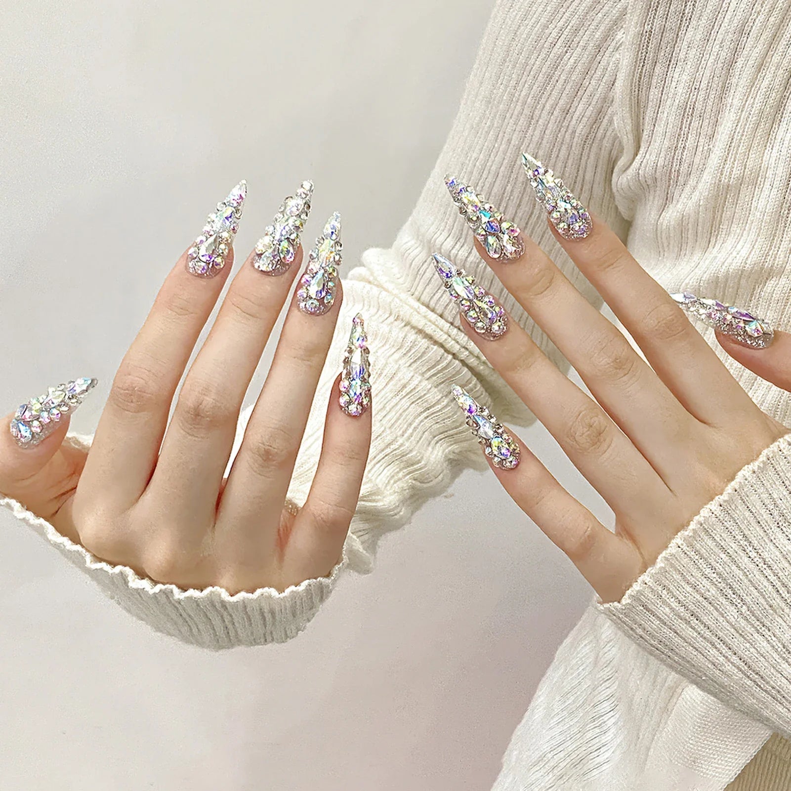 Luxury Handmade Press On Stiletto Nails-3