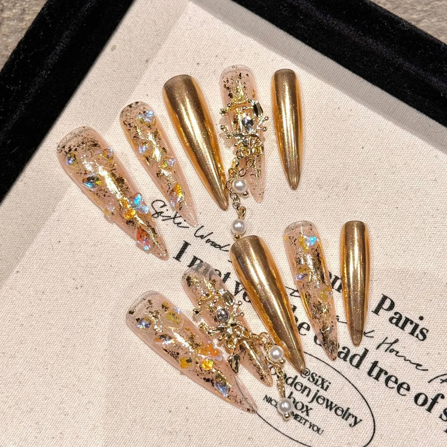 Luxury Handmade Press On Stiletto Nails-7