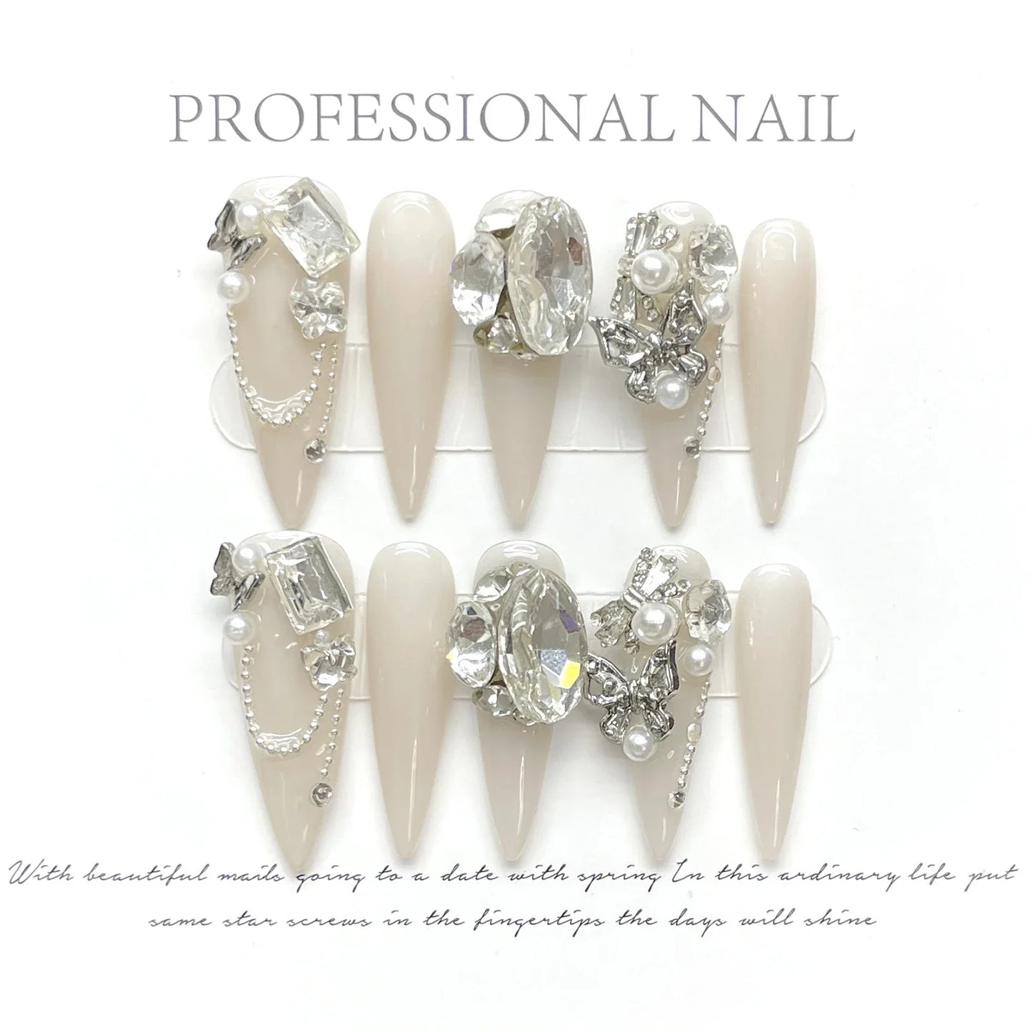 Luxury Handmade Press On Stiletto Nails-11