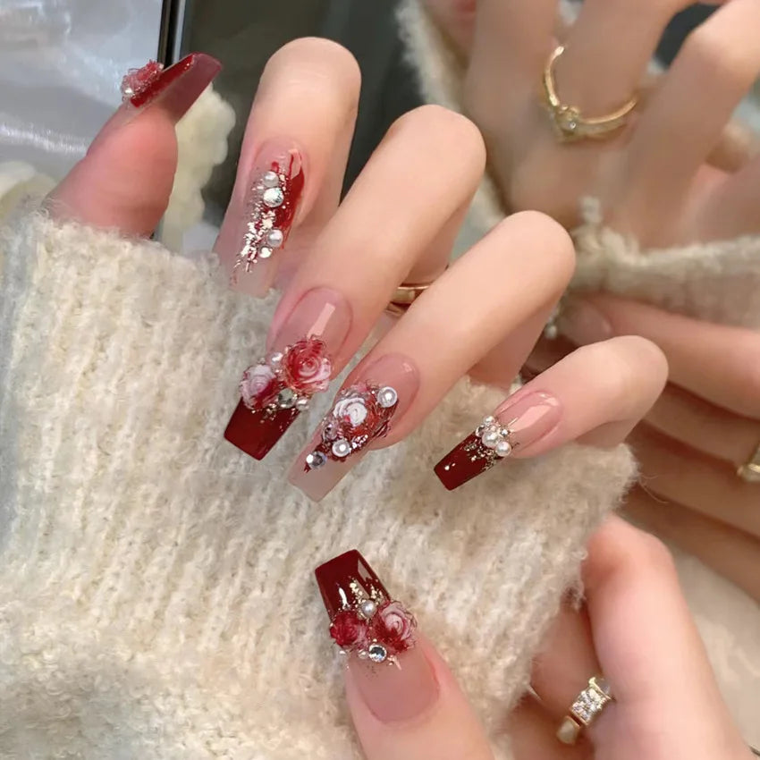 Medium Long Acrylic Fake Nails