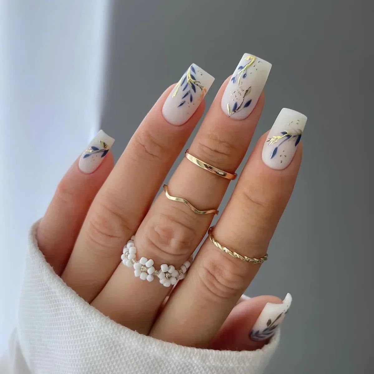 Mid Long Pink Leopard Press-On Nails with Bow