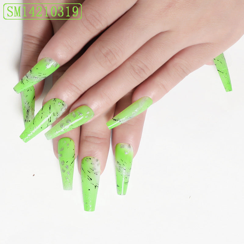Trapezoidal coffin fake nails-0